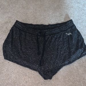 VS pink plush shorts